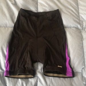 Danskin Womens cycling shorts medium purple stripe